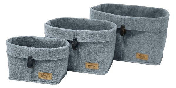Organizer in feltro grigio, 24 x 16 cm Feli - Wenko