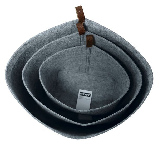 Organizer in feltro grigio, 24 x 16 cm Feli - Wenko