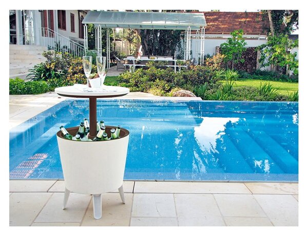 Tavolo da giardino rotondo in plastica con vaschetta per il ghiaccio ø 49,5 cm Cool - Keter