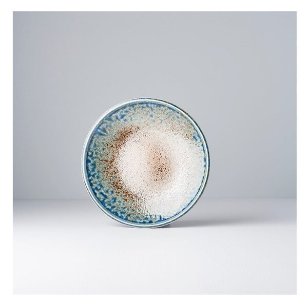 Piatto in ceramica beige-blu Earth & Sky, ø 20 cm Earth & Sky - MIJ
