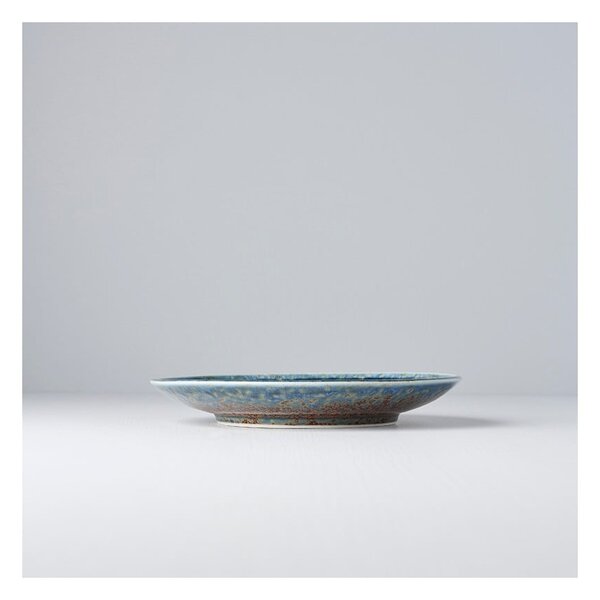 Piatto in ceramica beige-blu Earth & Sky, ø 20 cm Earth & Sky - MIJ