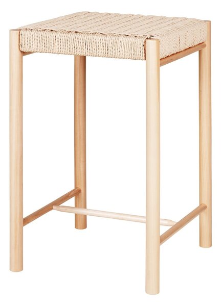 Sgabello da bar in legno di pioppo in colore naturale 66,5 cm Abano - House Nordic