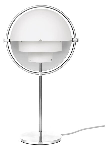 Lampada da tavolo Gubi Lite, altezza 50 cm, cromo/bianco