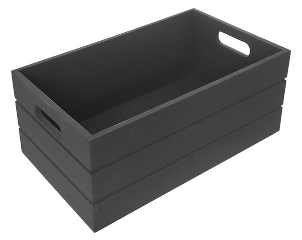 Scatola color antracite in legno 36x26x15 cm – Orion