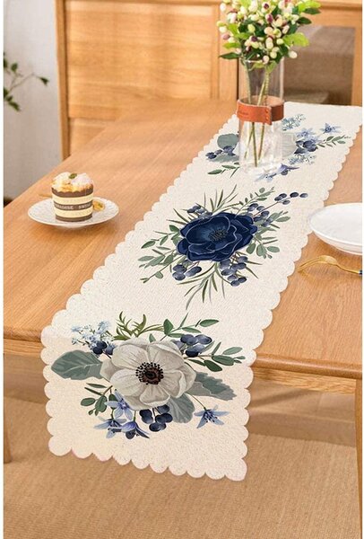 Runner 40x130 cm Blue Rose – Minimalist Cushion Covers