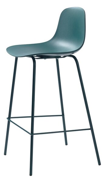 Sgabello da bar color petrolio in plastica (altezza della seduta 67,5 cm) Whitby – Unique Furniture