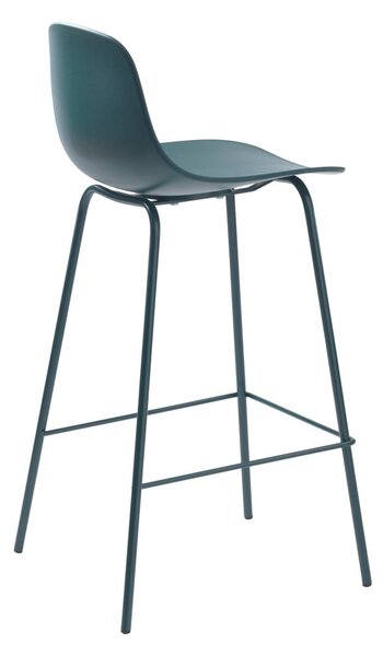 Sgabello da bar color petrolio in plastica (altezza della seduta 67,5 cm) Whitby – Unique Furniture