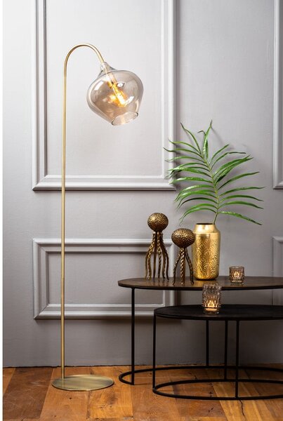 Lampada da terra color oro (altezza 160 cm) Rakel - Light & Living