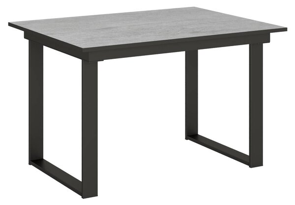 Tavolo da pranzo allungabile cm 90 x 120/180 x 75 h in ceramica nero EUDORA