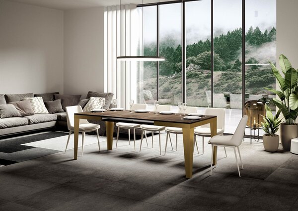 Tavolo Allungabile 180-284x90x80 cm Flame Evolution Noce