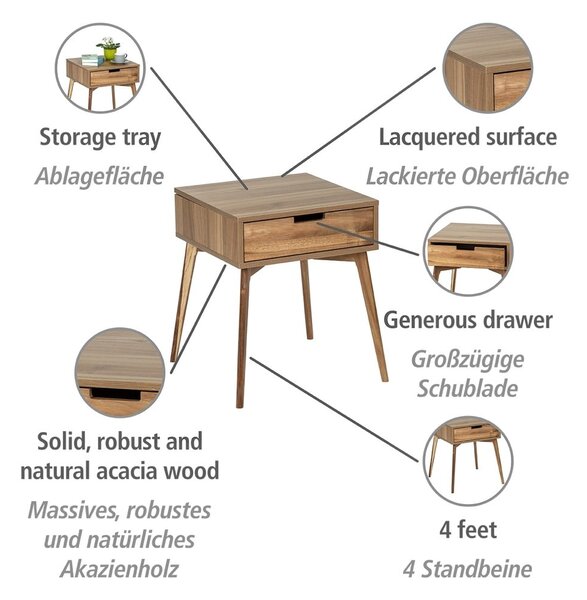 Tavolo portaoggetti Acacia - Wenko