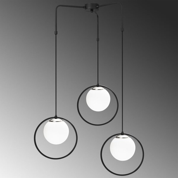 Apparecchio a sospensione in metallo nero Opviq luci Nazarios - Opviq lights