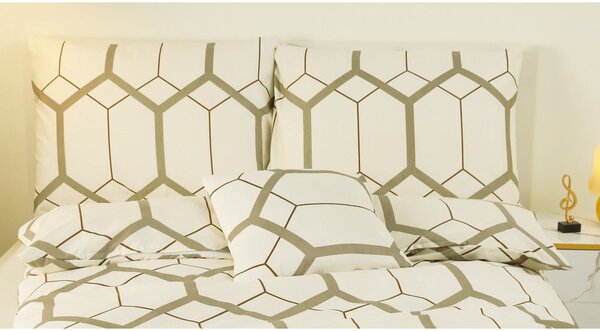 Biancheria da letto singola panna 6 pezzi in microsatin 140x200 cm Carter - My House