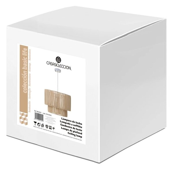 Lampada da soffitto in colore naturale con paralume in rattan ø 38 cm Natural Way - Casa Selección