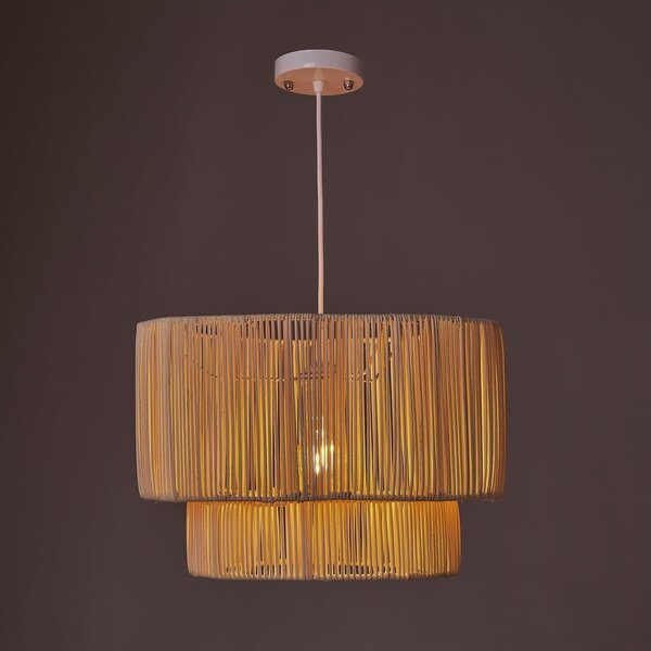 Lampada da soffitto in colore naturale con paralume in rattan ø 38 cm Natural Way - Casa Selección