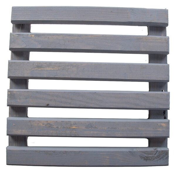 Tappeto mobile in legno grigio, 29 x 29 cm - Esschert Design