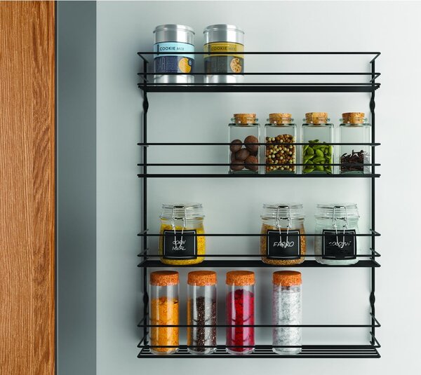 Organizer per spezie da parete in acciaio inox – Metaltex