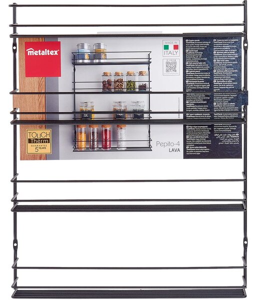 Organizer per spezie da parete in acciaio inox – Metaltex