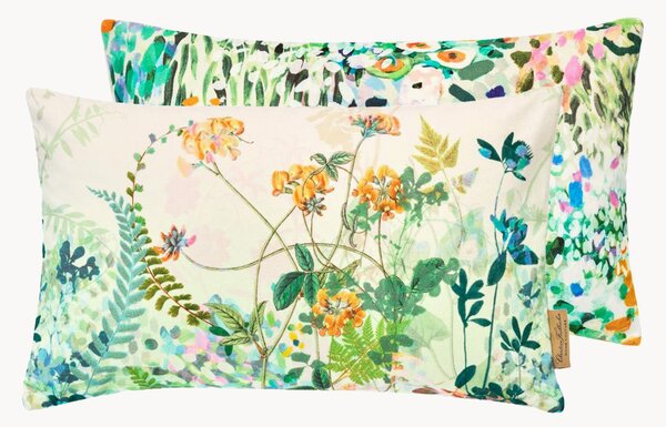 Copricuscino reversibile in velluto di cotone Spring Breeze