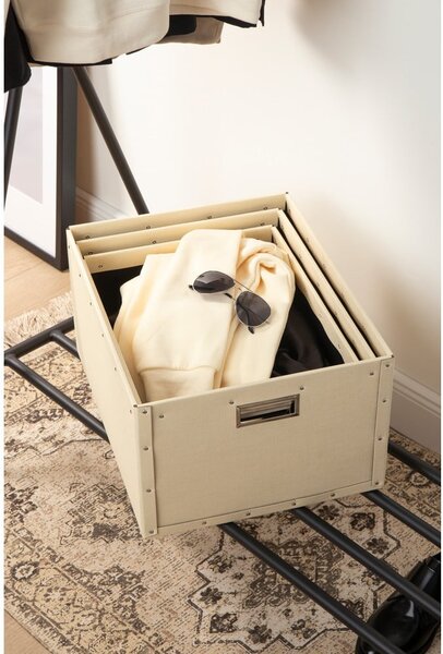 Scatole di cartone beige in set da 3 Ture - Bigso Box of Sweden
