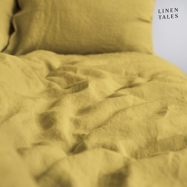 Biancheria gialla per letto singolo 140x200 cm Lemon Curry - Linen Tales