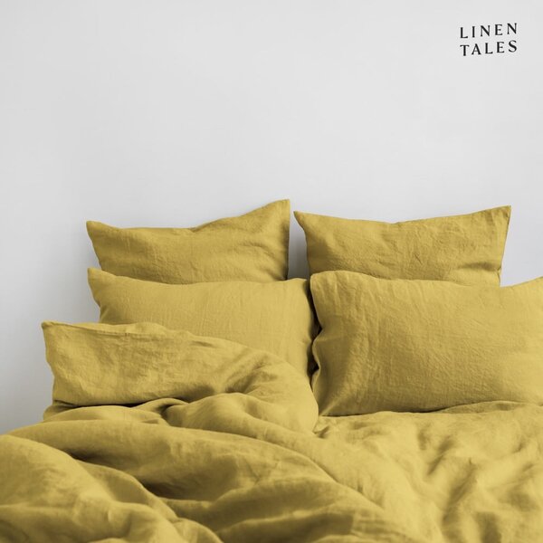 Biancheria gialla per letto singolo 140x200 cm Lemon Curry - Linen Tales