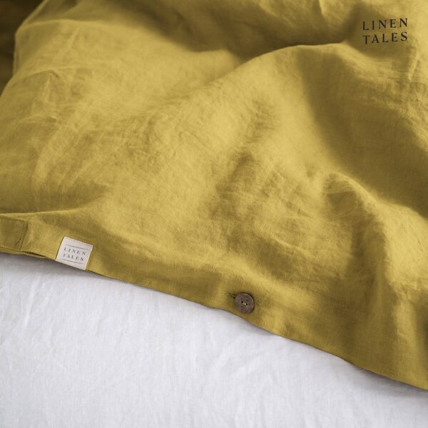 Biancheria gialla per letto singolo 140x200 cm Lemon Curry - Linen Tales