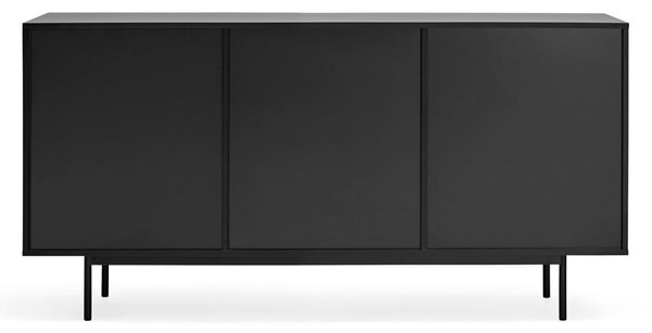 Cassettiera bassa nera 159x80 cm Sierra - Teulat