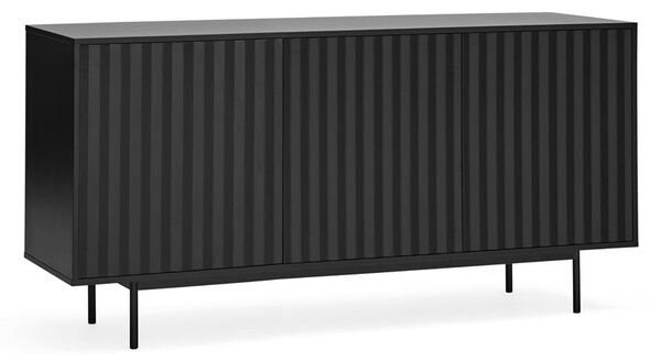 Cassettiera bassa nera 159x80 cm Sierra - Teulat