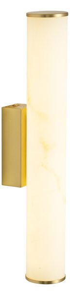 Lampada da parete Japandi in ottone e alabastro con LED dimmerabile a 3 fasi - Josephine