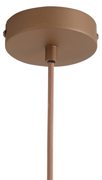Lampada a sospensione di design bronzo scuro con vetro ambrato - Kemner