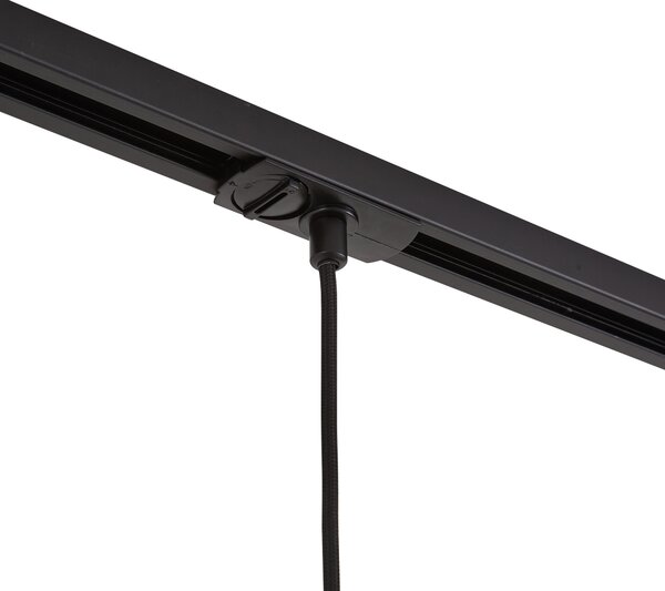 Sistema a binario moderno nero con 3 lampade a sospensione oro con vetro trasparente monofase - Iconic Laura
