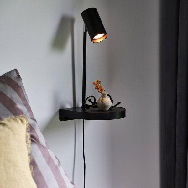 Nordlux Applique da parete di design Cody, Nero, Camera da letto, Metallo, Moderno, Applique