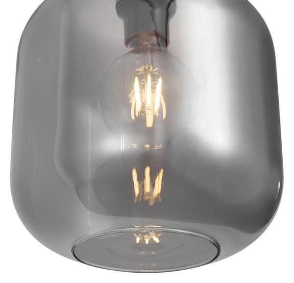 Sistema a binario moderno nero con 2 lampade a sospensione e 3 faretti monofase - Iconic Zuzanna Jeana Luxe
