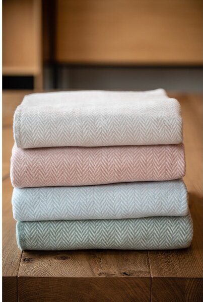 Plaid rosa con contenuto di cotone , 140 x 180 cm Skyline - Euromant