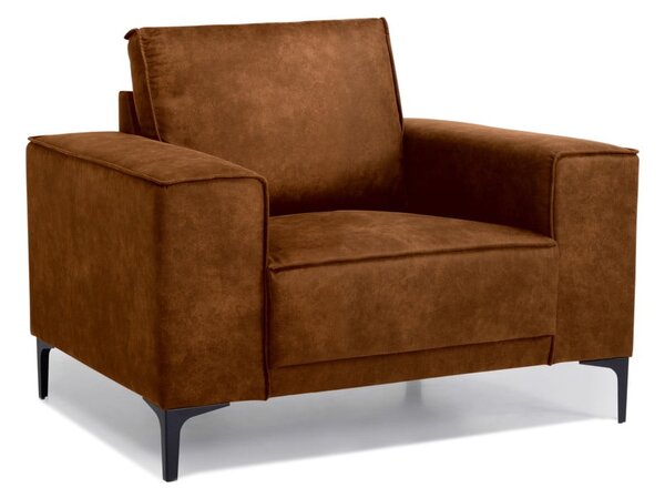 Poltrona in similpelle marrone Copenhagen - Scandic
