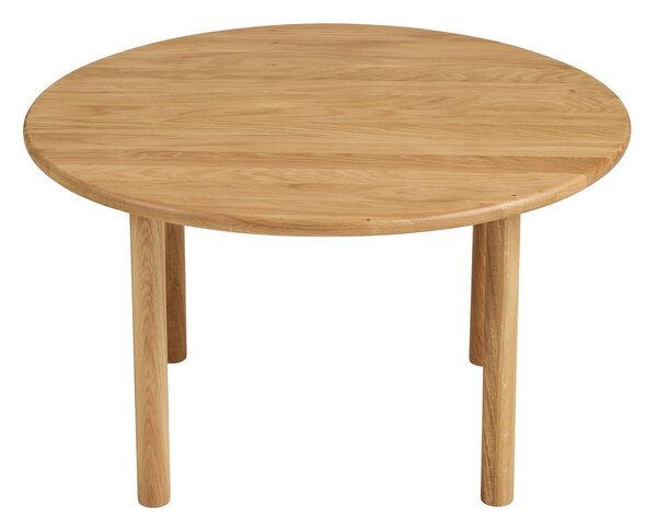 Tavolino da salotto rotondo di colore naturale in rovere massiccio ø 70 cm Jena – House Nordic