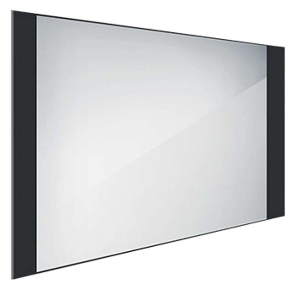 Nimco Specchi - Specchio con illuminazione LED, 1000x600 mm, alluminio/nero ZPC 41004-90