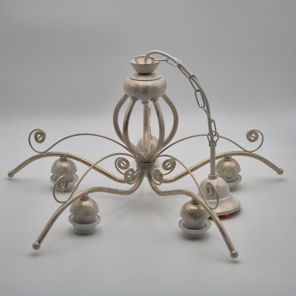 Lampadario a catena RETRO II 5xE27/60W/230V bianco patinato