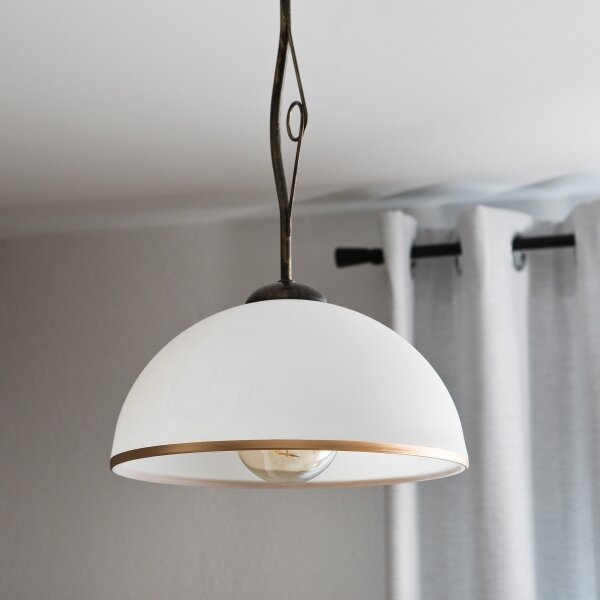 Lampadario a sospensione con supporto rigido RETRO 1xE27/60W/230V patina nera