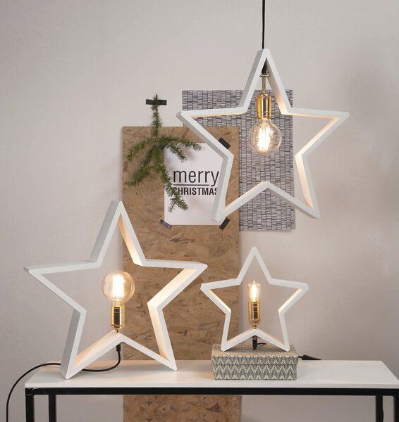 Decorazione luminosa bianca con motivo natalizio Lysekil - Star Trading