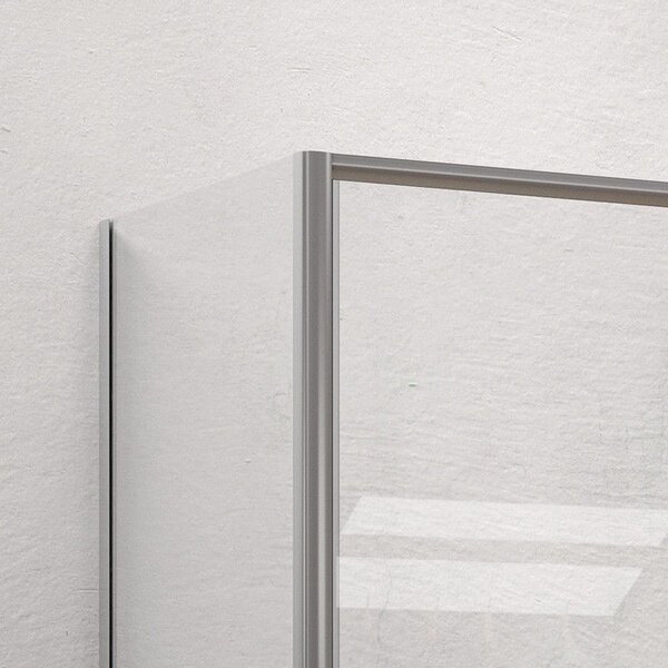 Kamalu box doccia angolare 70x100 telaio argento opaco scorrevole | ke-4000a