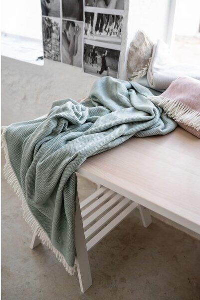 Plaid giallo miele con contenuto di cotone , 140 x 180 cm Skyline - Euromant