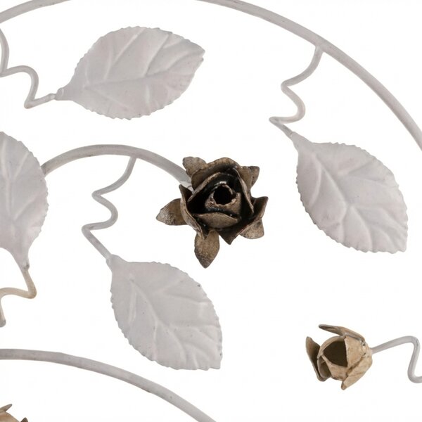 Plafoniera Shabby Chic Bella Metallo Bianco 5 Luci E14