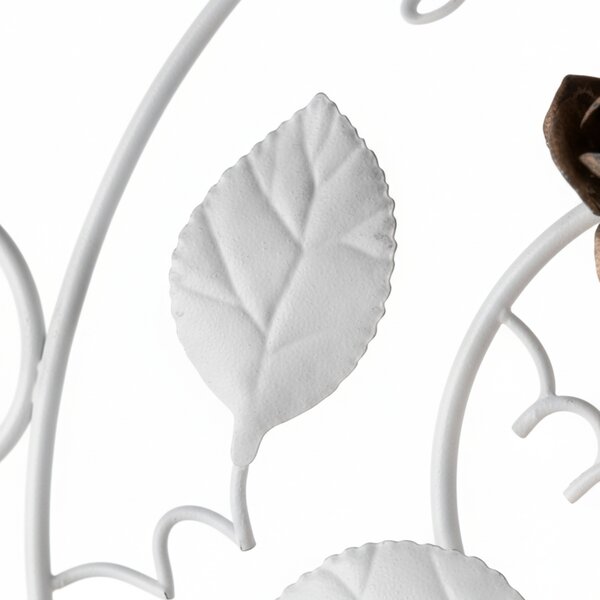 Plafoniera Shabby Chic Bella Metallo Bianco 5 Luci E14