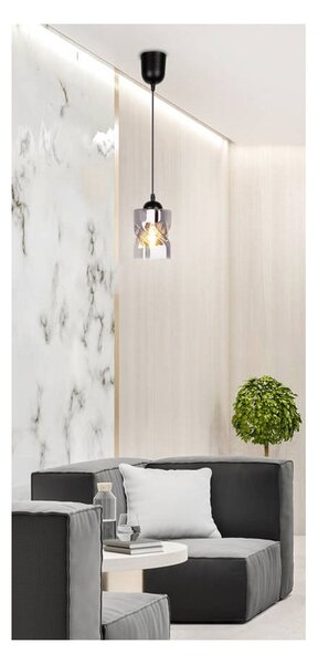 Lampada a sospensione nera con paralume in vetro ø 10 cm Felis - Candellux Lighting