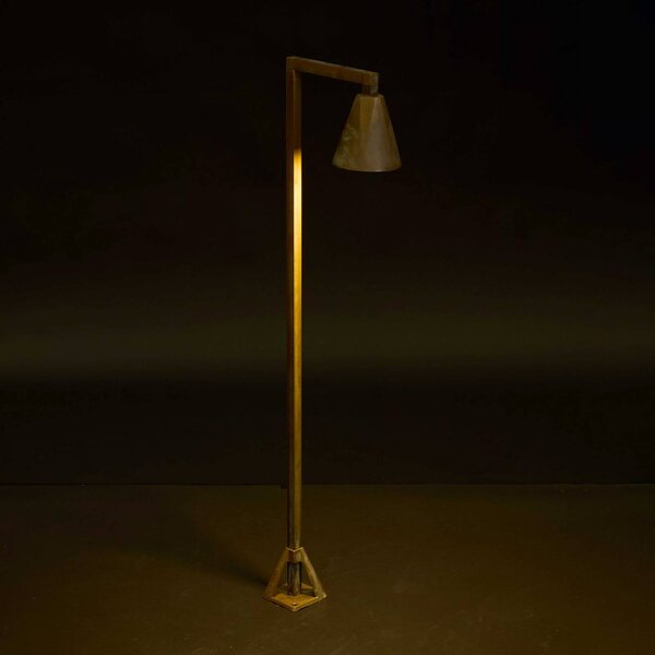 Moretti Luce Lampioncino da giardino Silva Disk, Bronzo / Ottone antico, Ottone, Campagna / Rustiche, Lampada LED da esterni