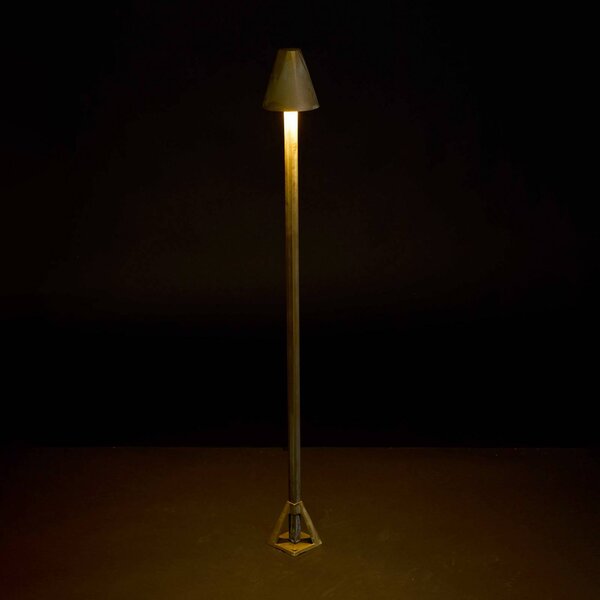Moretti Luce Lampioncino da giardino Silva Disk, Bronzo / Ottone antico, Ottone, Campagna / Rustiche, Lampada LED da esterni