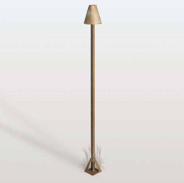 Moretti Luce Lampioncino da giardino Silva Disk, Bronzo / Ottone antico, Ottone, Campagna / Rustiche, Lampada LED da esterni