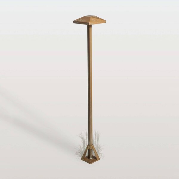 Moretti Luce Lampioncino da giardino Aura Edge, Bronzo / Ottone antico, Ottone, Campagna / Rustiche, Lampada LED da esterni